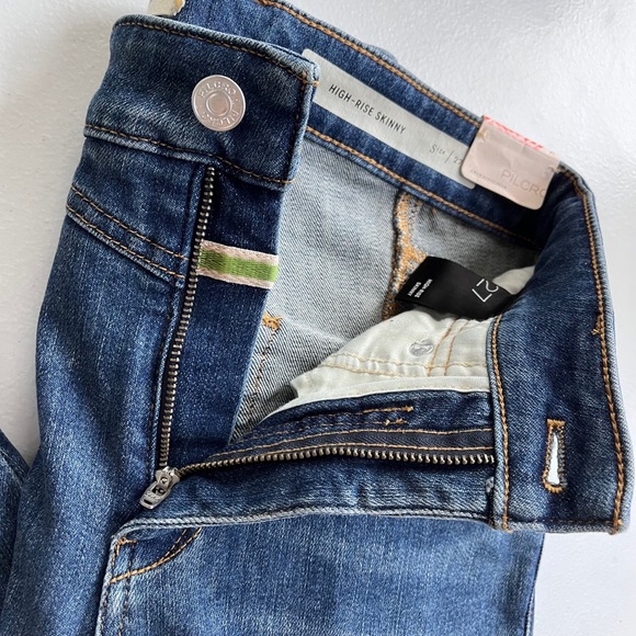 ANTHROPOLOGIE PILCRO IRIS High Rise Skinny JEANS size 27 - Picture 10 of 13